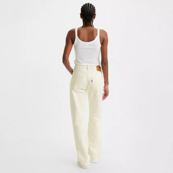 Levi's Cream Straight Leg Jeans - Picture 3 of 15